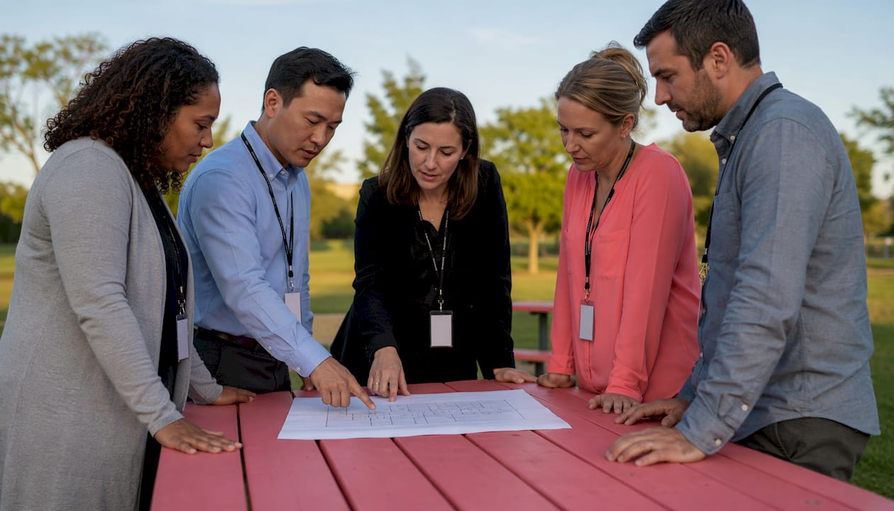 Emergency Evacuation Planning: A Professional Guide Emergency wardens discussing evacuation responsibilities