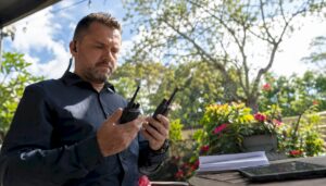 Security manager comparing Motorola and Kenwood radios