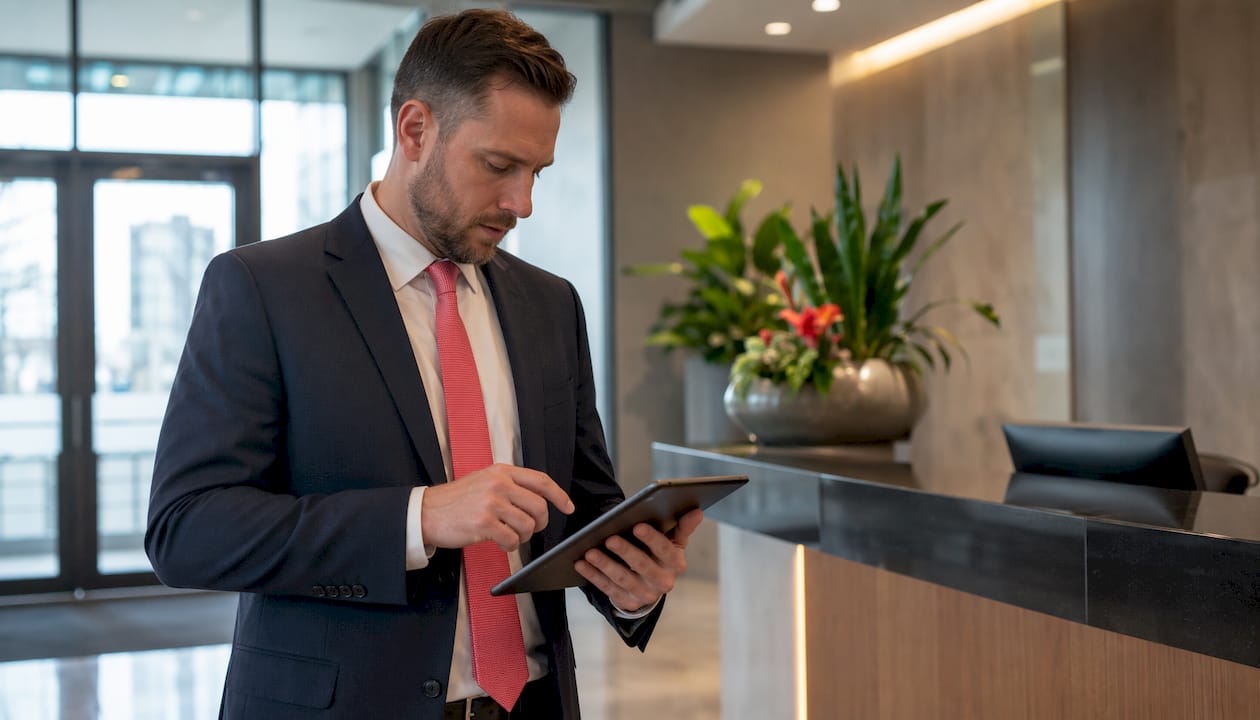 Physical Security Risk Assessment: A Practitioner's Guide Hands holding tablet with security checklist