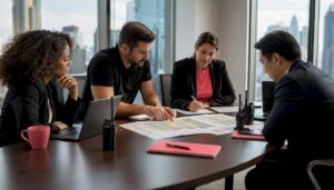 Security team planning VIP event operations