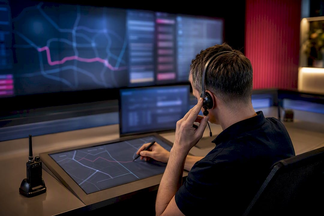 Dispatcher monitoring secure transport movement