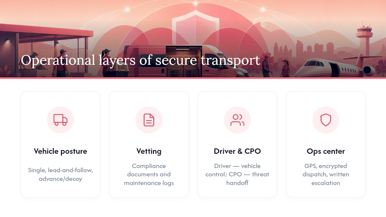 Four layers of secure transport operations